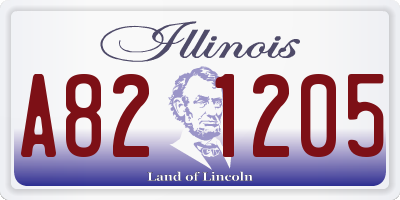 IL license plate A821205