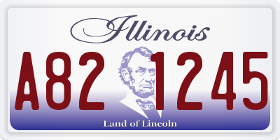 IL license plate A821245
