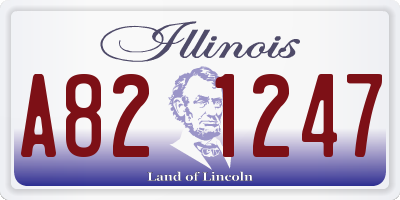 IL license plate A821247