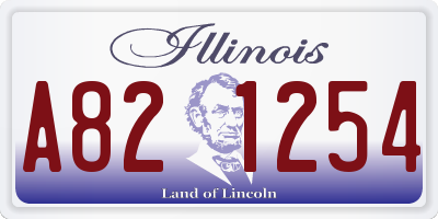 IL license plate A821254