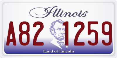 IL license plate A821259