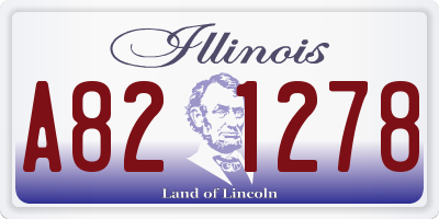IL license plate A821278