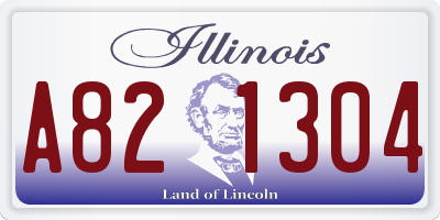 IL license plate A821304