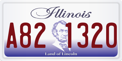 IL license plate A821320