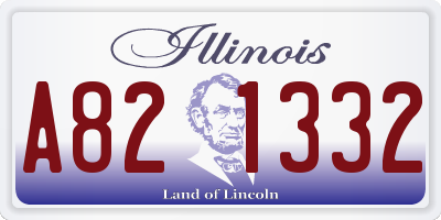 IL license plate A821332