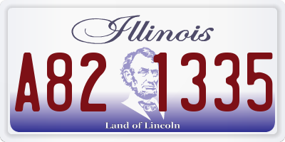 IL license plate A821335