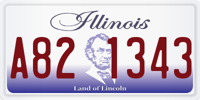 IL license plate A821343