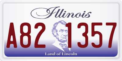 IL license plate A821357