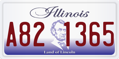 IL license plate A821365