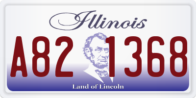 IL license plate A821368