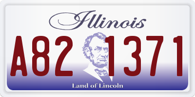IL license plate A821371