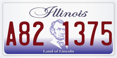 IL license plate A821375