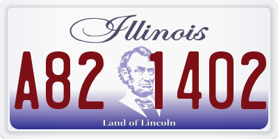 IL license plate A821402