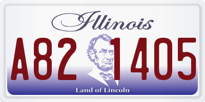 IL license plate A821405