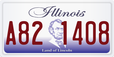 IL license plate A821408