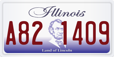 IL license plate A821409