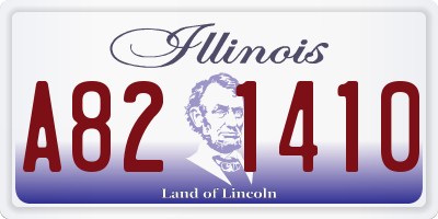 IL license plate A821410