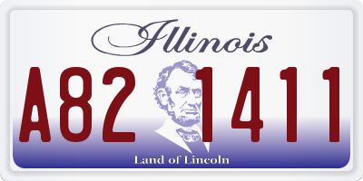 IL license plate A821411