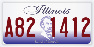 IL license plate A821412