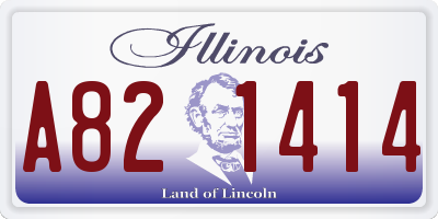 IL license plate A821414