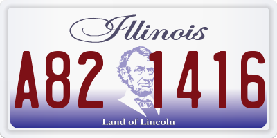 IL license plate A821416