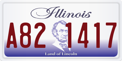IL license plate A821417