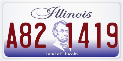IL license plate A821419