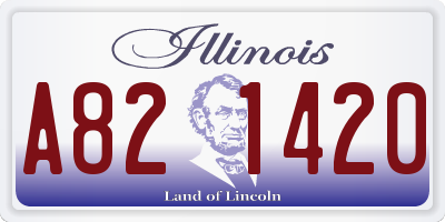 IL license plate A821420