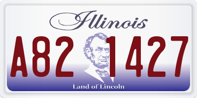 IL license plate A821427