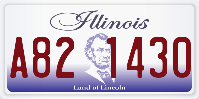 IL license plate A821430