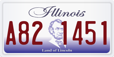 IL license plate A821451