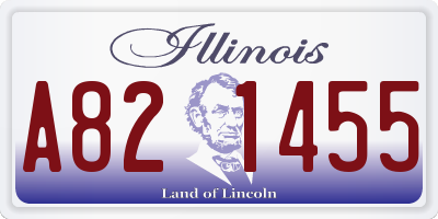 IL license plate A821455