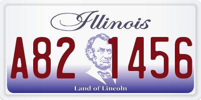 IL license plate A821456