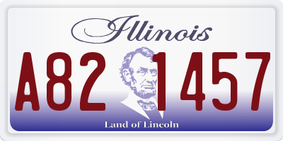 IL license plate A821457