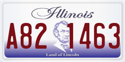 IL license plate A821463