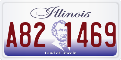 IL license plate A821469