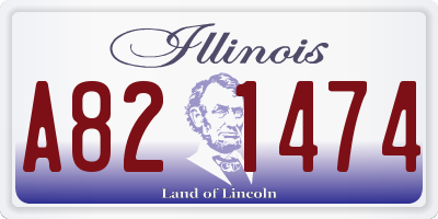 IL license plate A821474