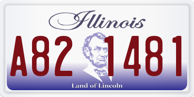 IL license plate A821481