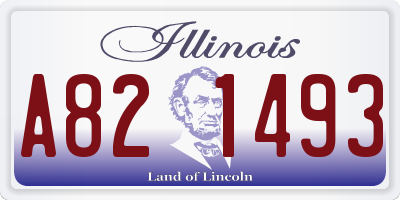 IL license plate A821493