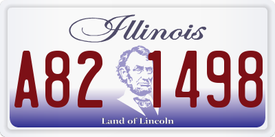 IL license plate A821498