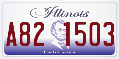 IL license plate A821503
