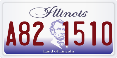 IL license plate A821510
