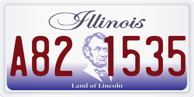 IL license plate A821535