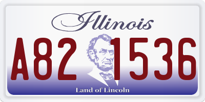 IL license plate A821536