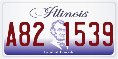 IL license plate A821539