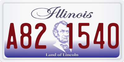 IL license plate A821540