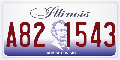 IL license plate A821543