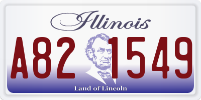 IL license plate A821549