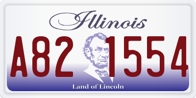 IL license plate A821554