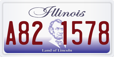 IL license plate A821578